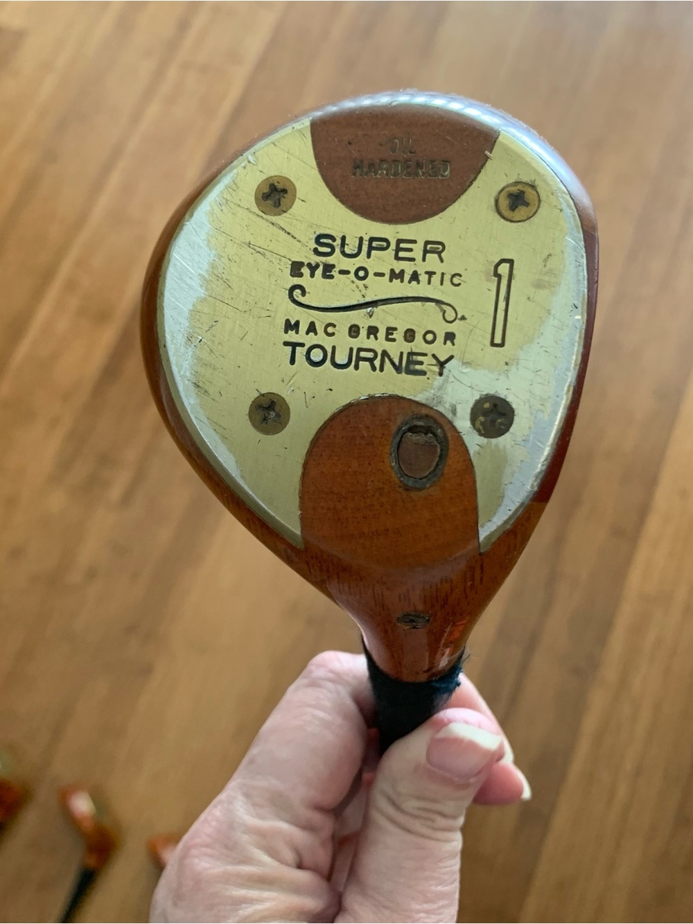 VTG GOLF CLUBS SUPER EYE-O- MATIC MACGREGOR TOURNEY WOODS PERSIMMON STEEL SHAFT - Picture 5 of 16